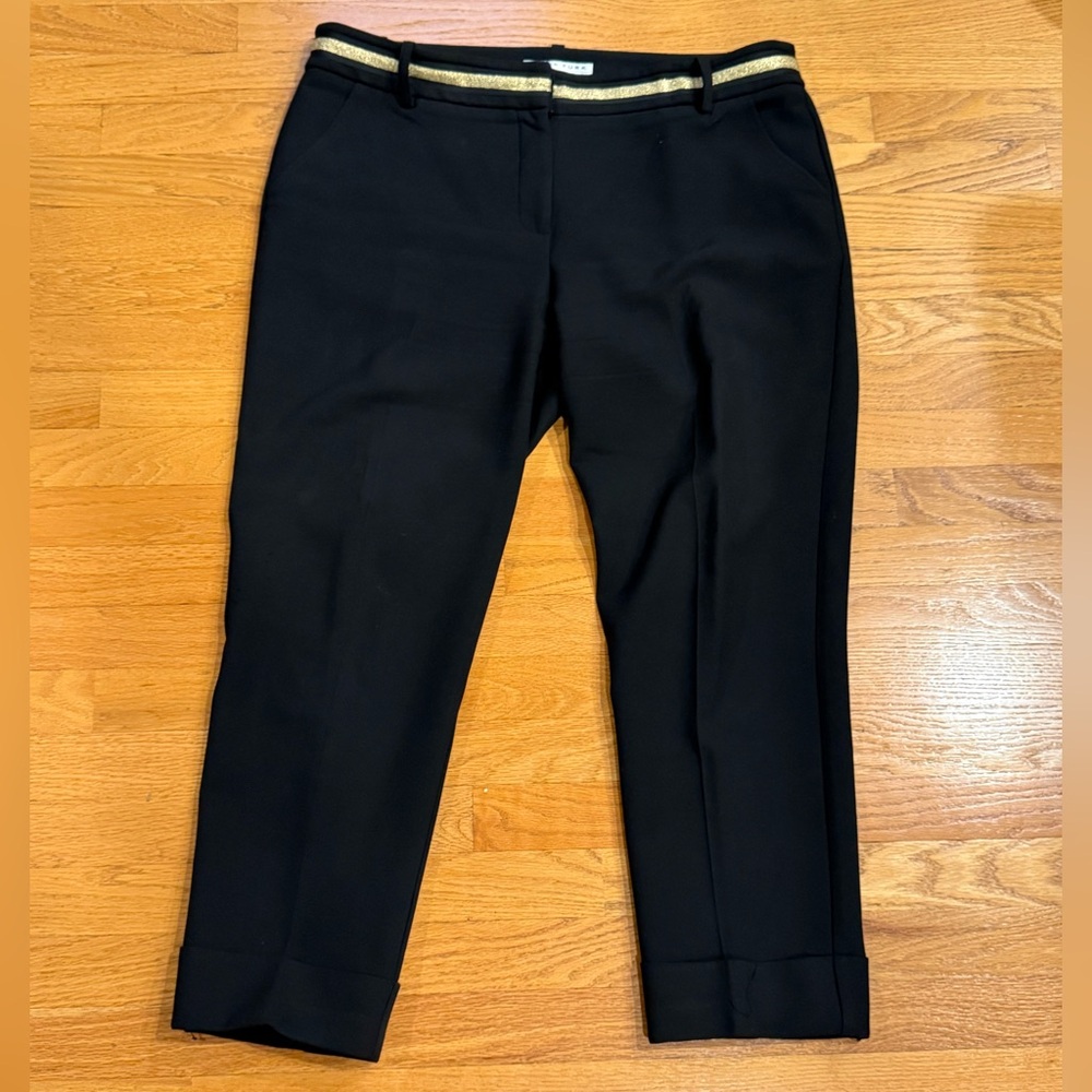 Trina Turk Black Pants with Gold Accent
